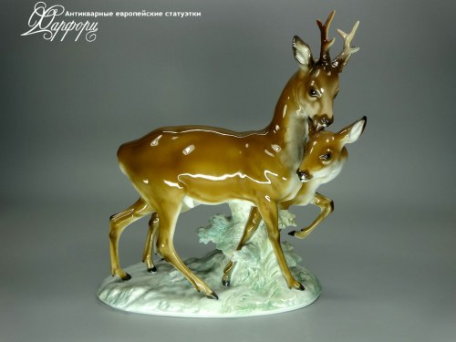 Купить фарфоровые статуэтки Rosenthal, Пара косуль, Германия